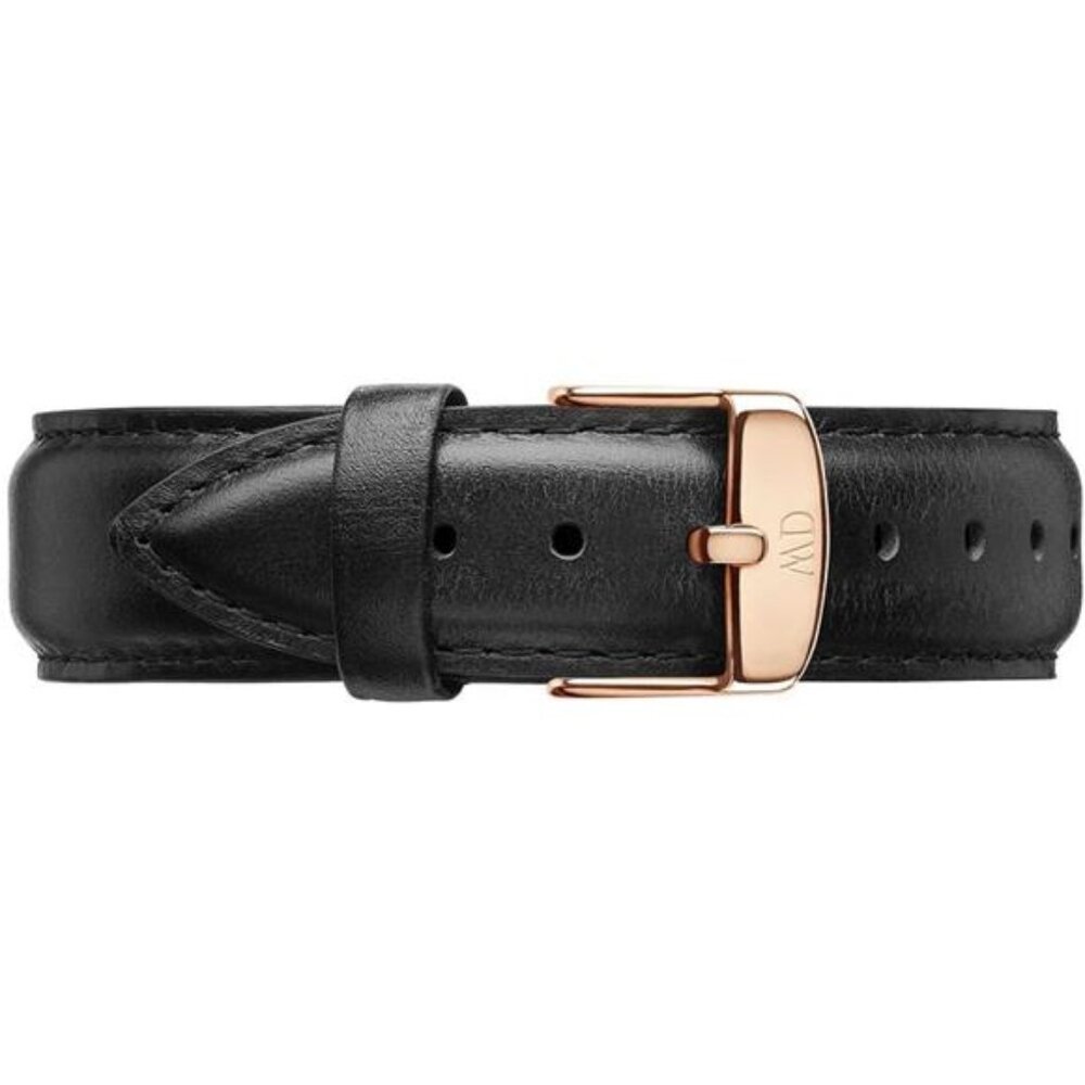 Classic Sheffield Italian Leather Watch Band Black